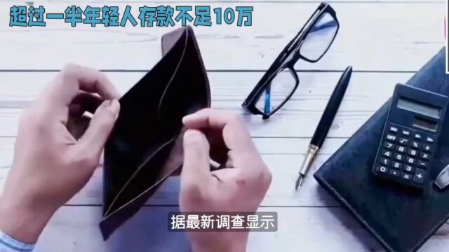 调查称超过一半年轻人存款不足10万