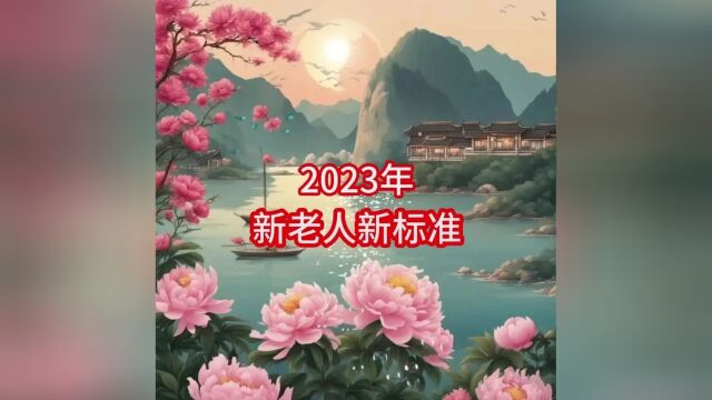 2023年新老人新标准