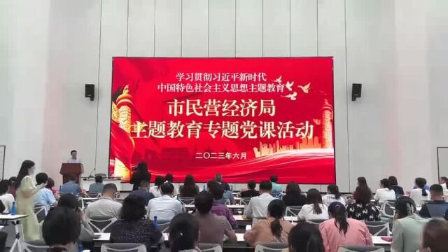 青岛市民营经济发展局为民营企业家上主题教育专题党课