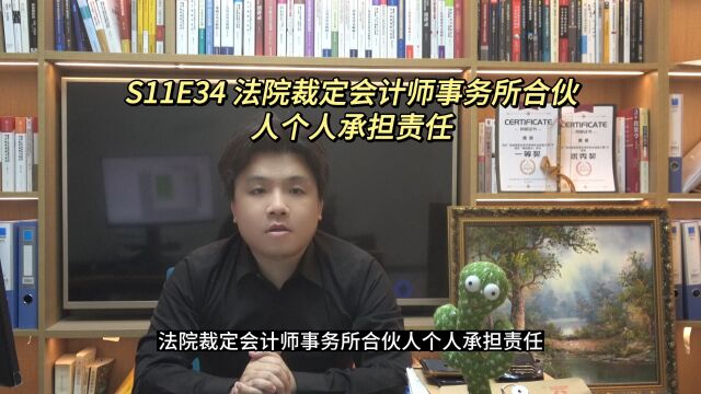 S11E34 法院裁定会计师事务所合伙人个人承担责任