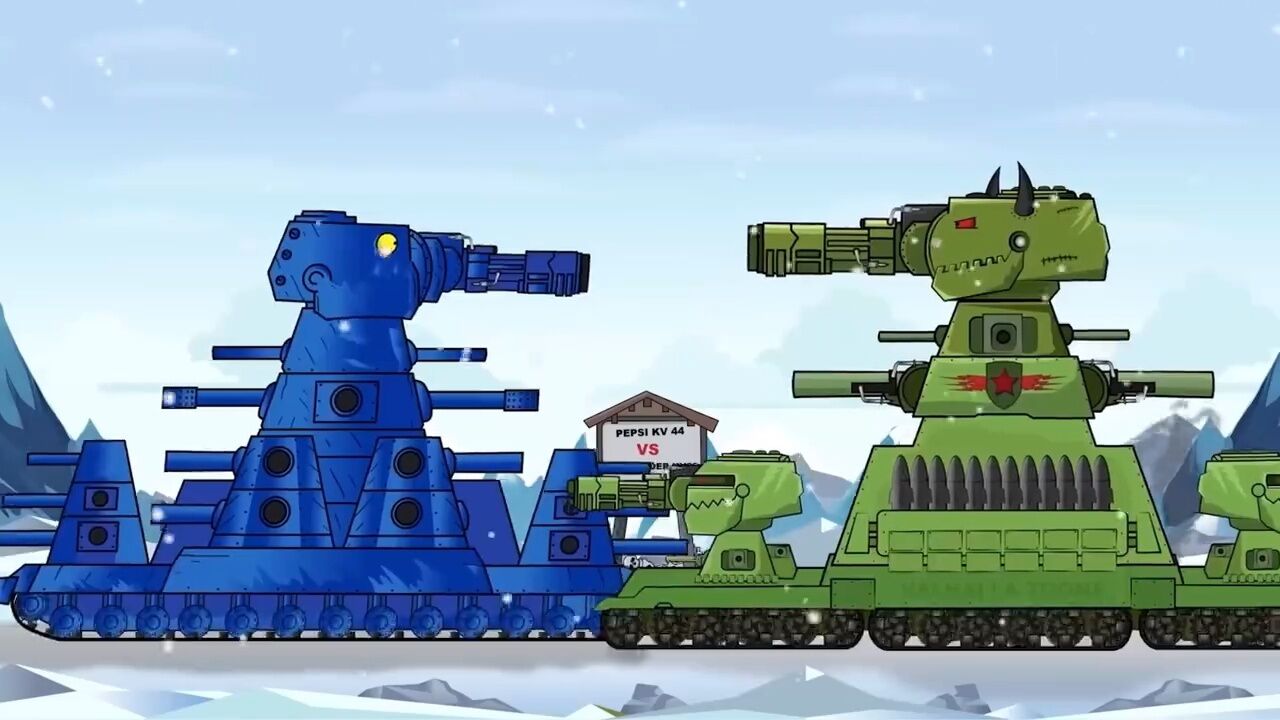 坦克世界动画:坦克pk大kv44