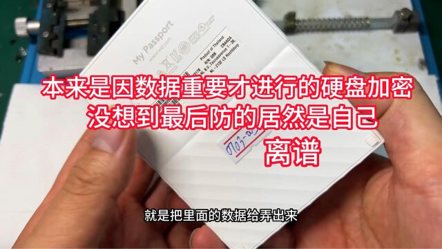 本来是数据重要才进行的硬盘加密 没想到最后防的居然是自己 离谱