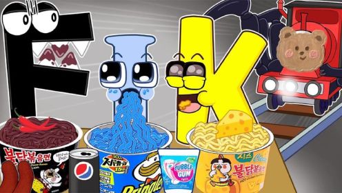 儿童动画：字母传说VS怪物卡车，激烈的食品对抗赛，谁能获胜？