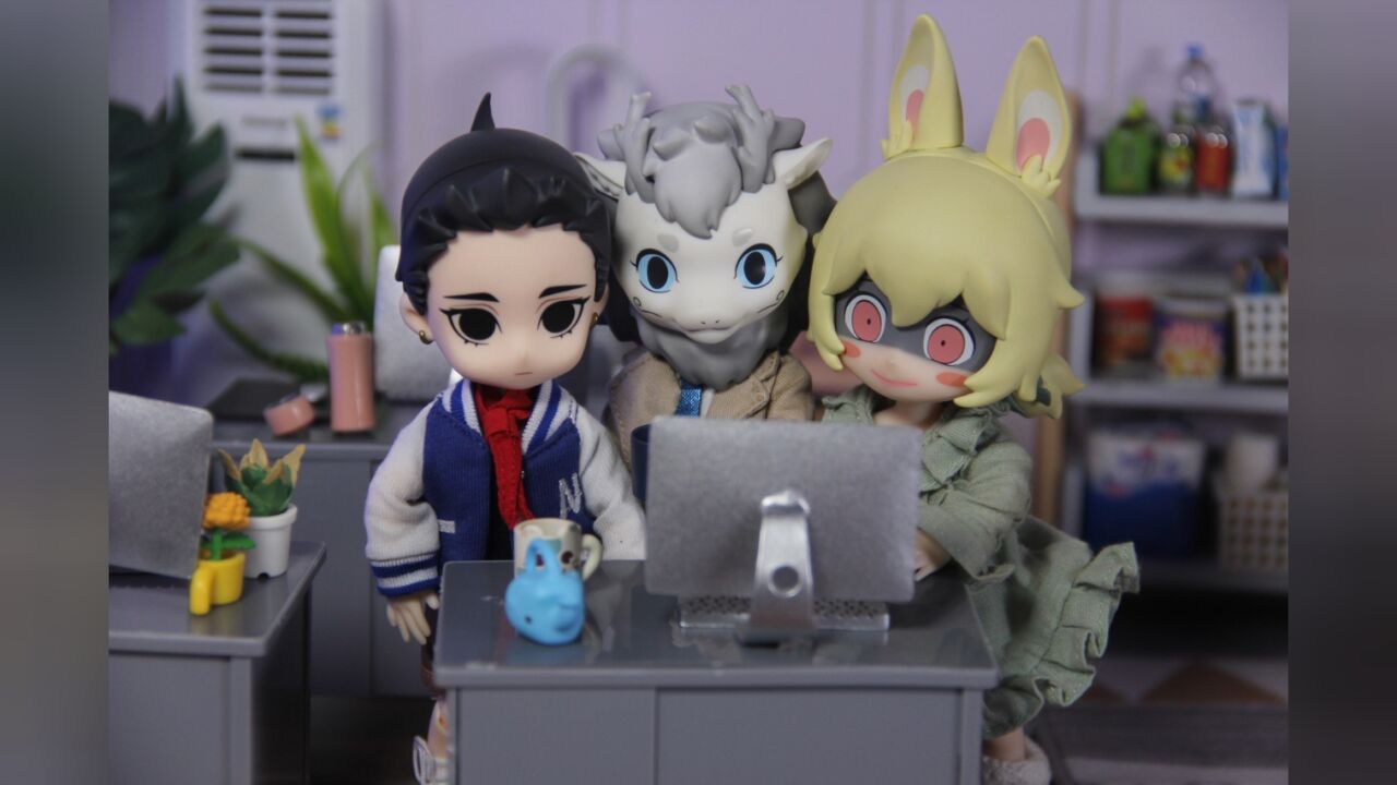 手办模型|非人哉 办公室失踪事件?