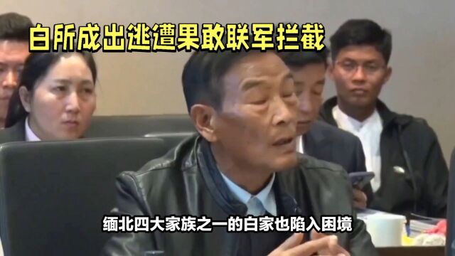 缅北四大家族之一白家完了