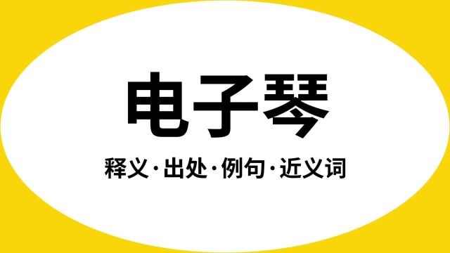 “电子琴”是什么意思?