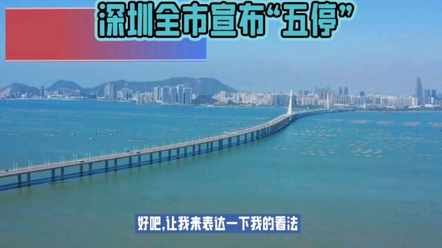 深圳全市宣布“五停”