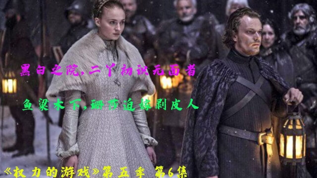 【权游5解读】黑白之院,二丫初识无面者;鱼粱木下,珊莎迫嫁剥皮人。嗷呜~权力的游戏第5季第6集_高清1080P在线观看平台_腾讯视频