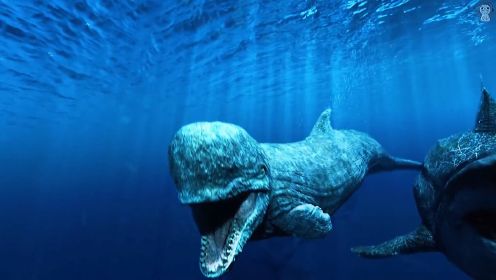 当巨齿鲨对战梅氏利维坦鲸，到底谁才是最终的史前深海霸主？