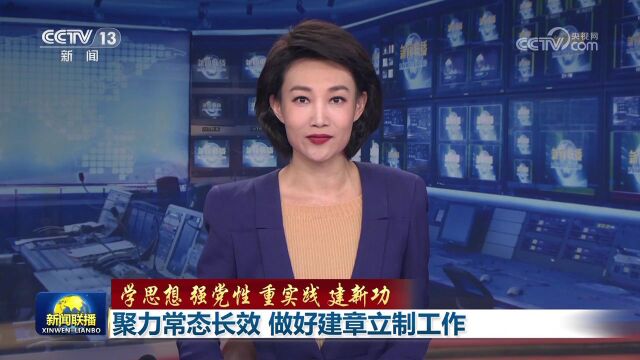 [视频]【学思想 强党性 重实践 建新功】聚力常态长效 做好建章立制工作