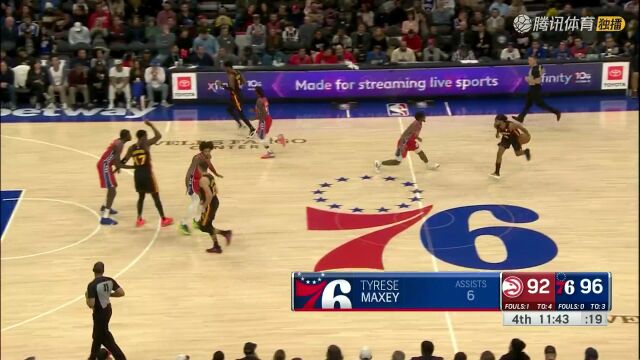 2023/24赛季NBA常规赛：老鹰 VS 76人 全场回放