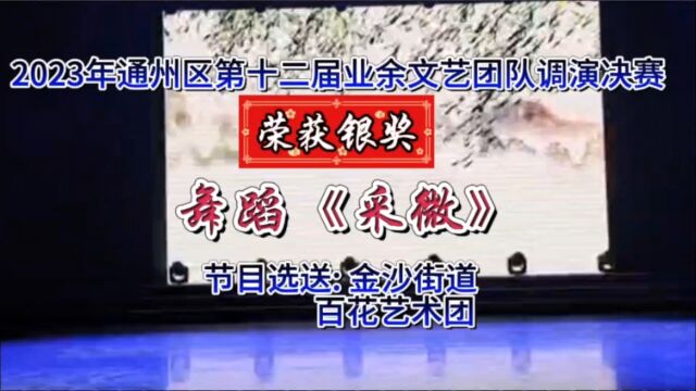 调演决赛获银奖舞蹈《采微》