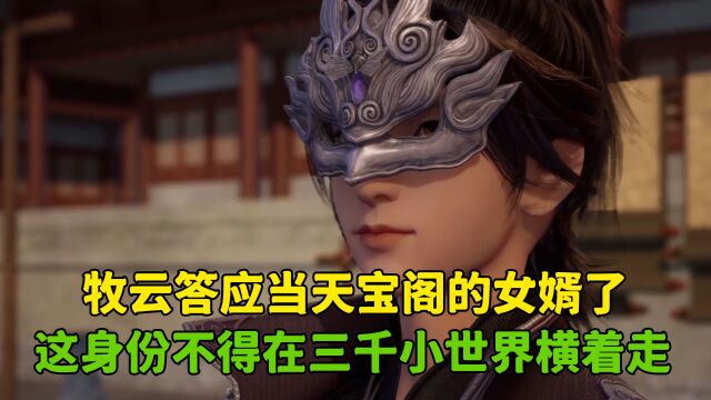 无上神帝:牧云答应当天宝阁的女婿了?这样的身份不得在三千小世界横着走!