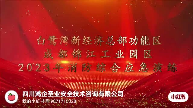 白鹭湾新经济总部功能区(成都锦江工业园区)2023年消防综合应急演练顺利完成 𐟔奮‰全重于泰山,严防火灾,警钟长鸣𐟔倀