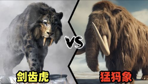 剑齿虎vs猛犸象，谁的战斗力更强呢？