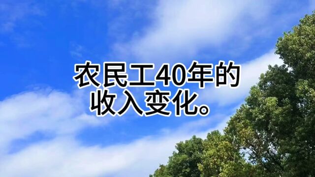 农民工40年的收入变化.