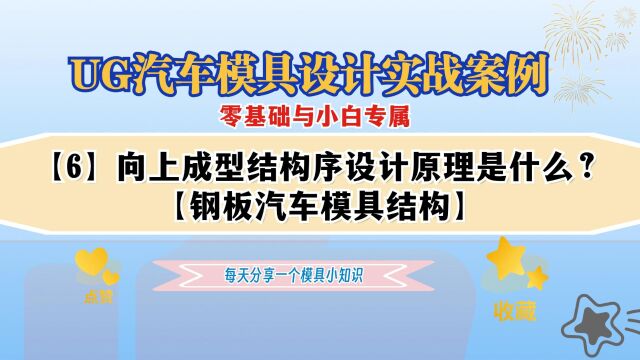 【6】 向上成型原理零基础入门学习,UG汽车钢板模具设计