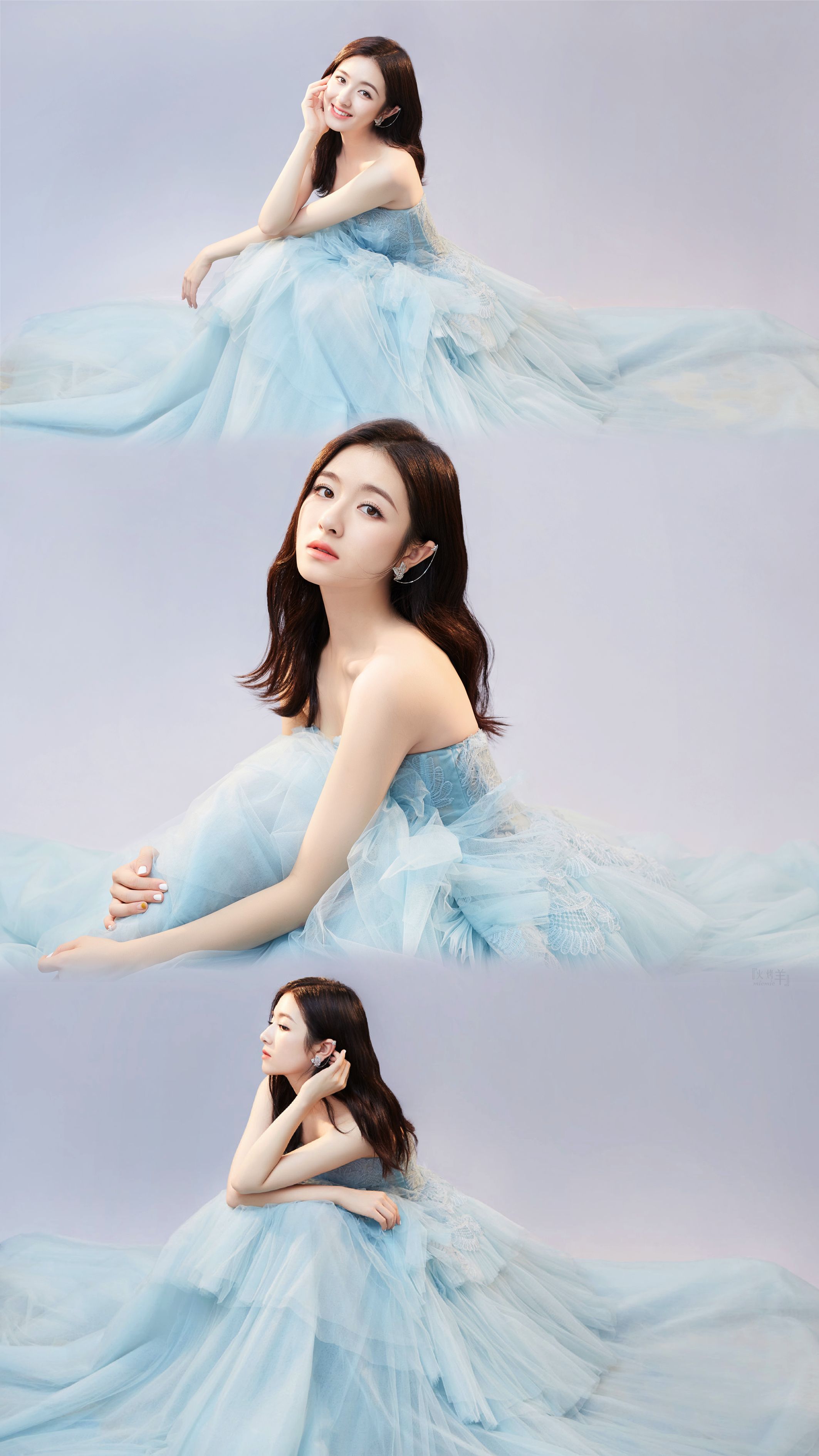 李兰迪蓝色蛋糕裙