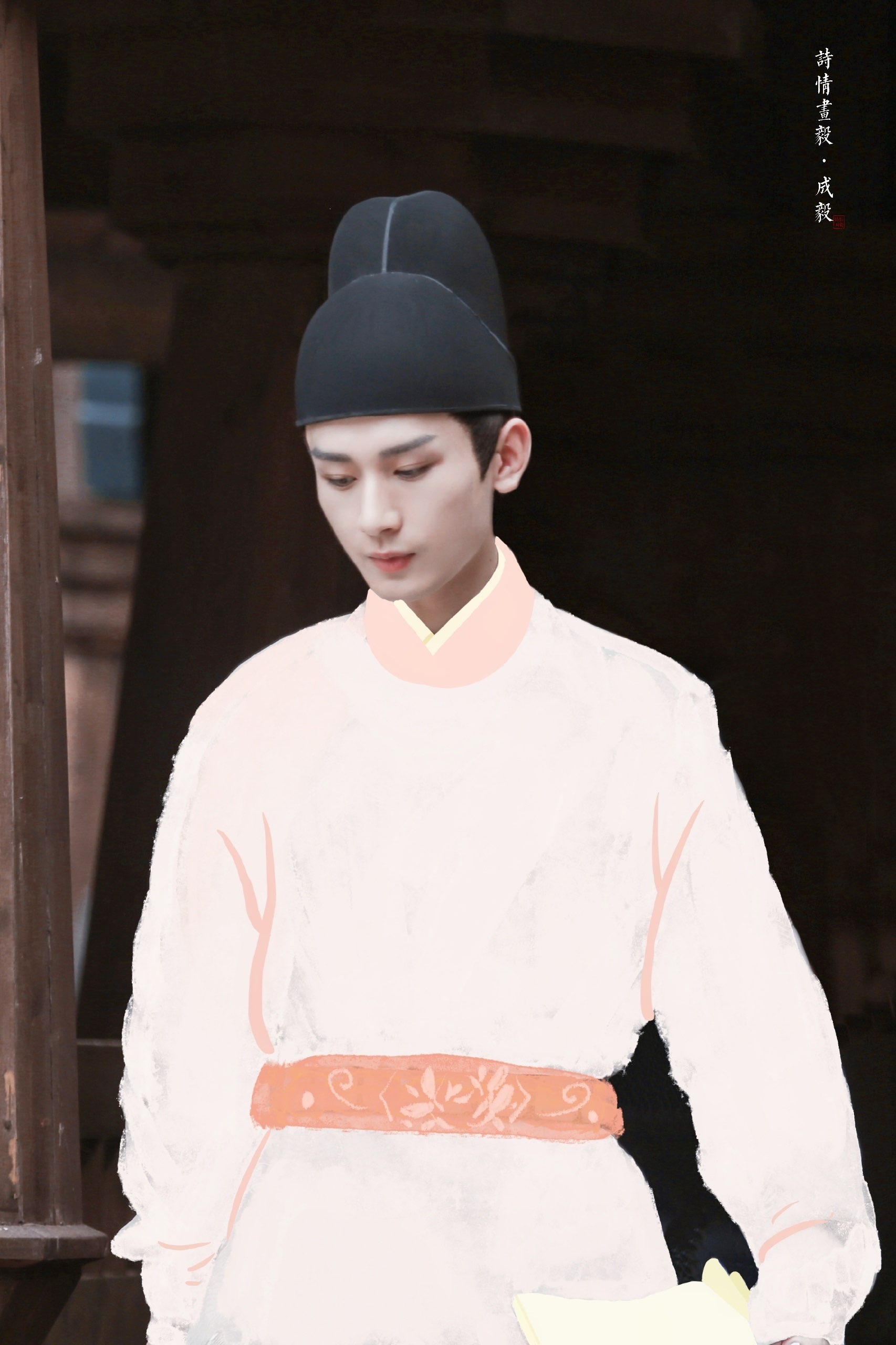 成毅李炎梦醒长安拍摄中